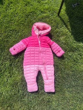 Snozu Pink Ombre Quilted Hooded One-Piece